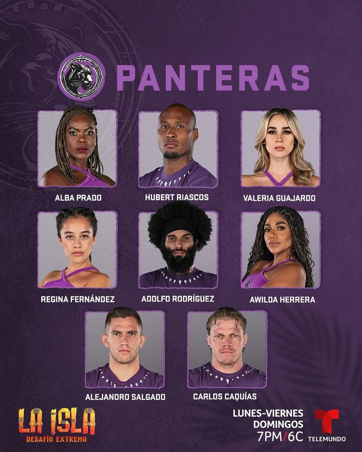 Los ocho integrantes de las Panteras (Foto: Telemundo / Instagram)