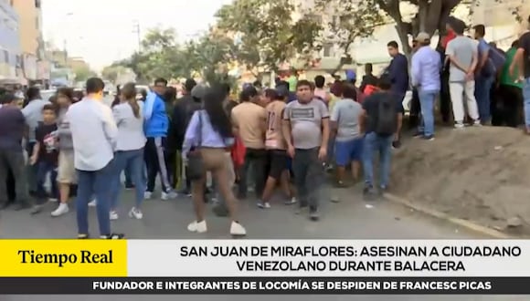 Matan a balazos a joven extranjero en exteriores de barbería, en San Juan de Miraflores. (Foto: RPP TV)