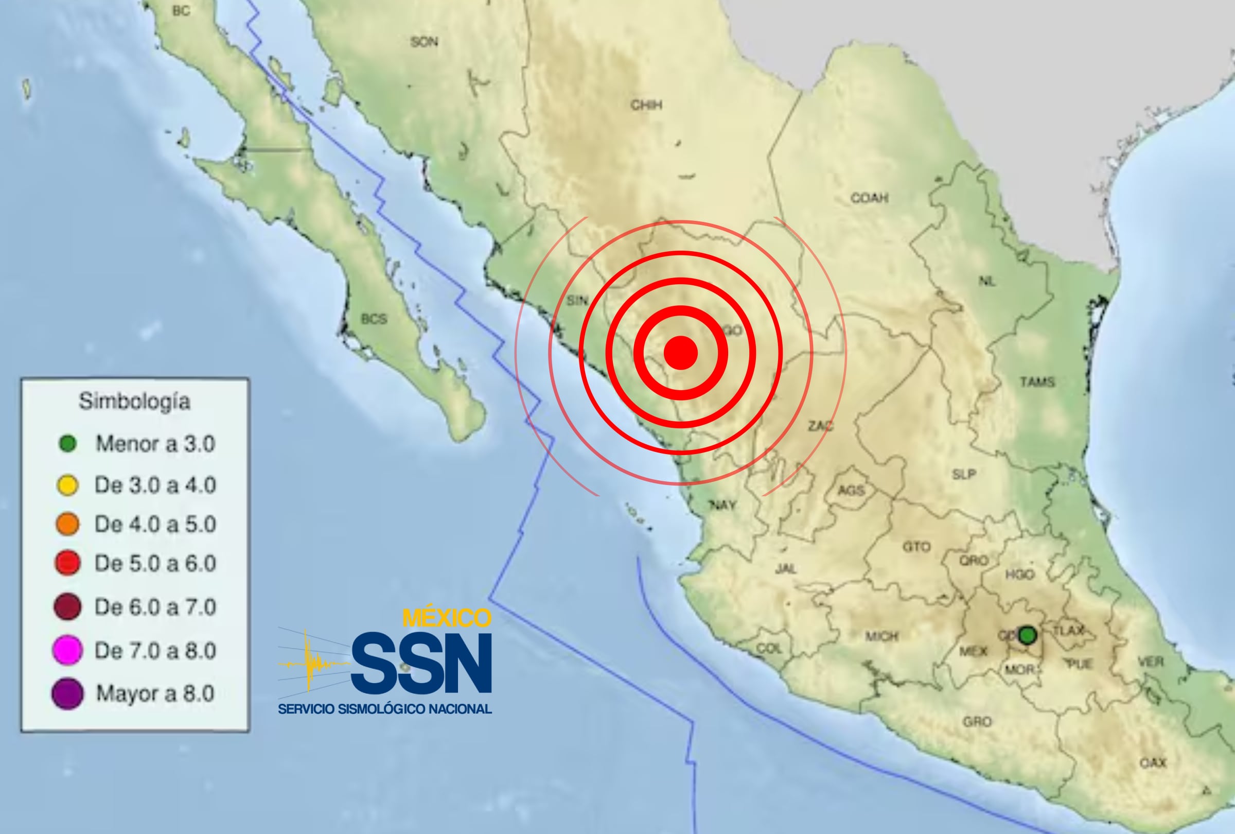 Te comparto los datos exactos sobre dónde y a qué hora fue el último temblor registrado este domingo 27 de abril en Michoacán, Oaxaca, Jalisco, Guerrero, Colima, Chiapas y otros estados de México, según el reporte del Servicio Sismológico Nacional. (Foto: ssn.unam.mx / Adobe Stock)