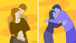 El significado de cada tipo de abrazo en tiernos dibujos