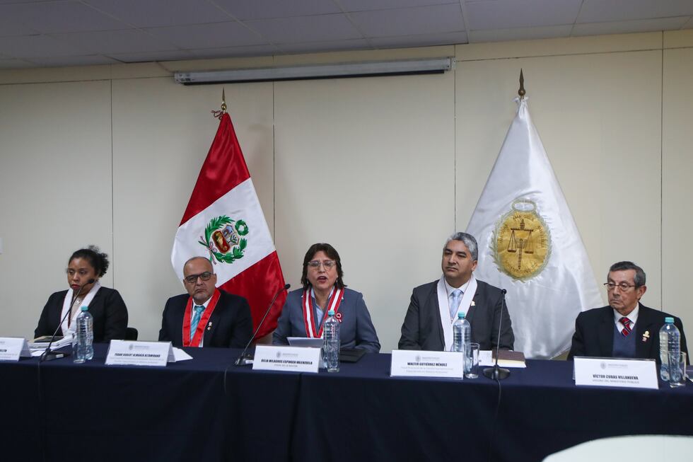 Lima, 10 de julio del 2025. El Ministerio Público, en conferencia de prensa, alerta sobre leyes que impactan en la persecución de los delitos ambientales y la minería ilegal. (Foto: Fernando Sangama / GEC)