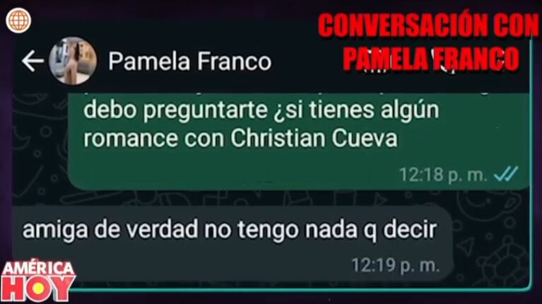 Pamela Franco habla de una posible relación con Christian Cueva | Foto: América Hoy (Captura)