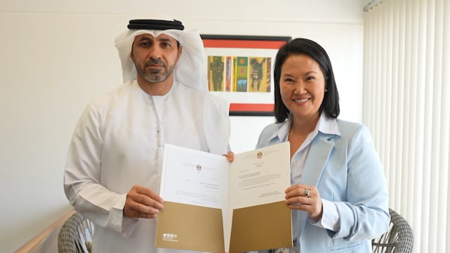 Keiko Fujimori recibe al embajador de Emiratos Árabes Unidos y una carta oficial del presidente Mohamed bin Zayed