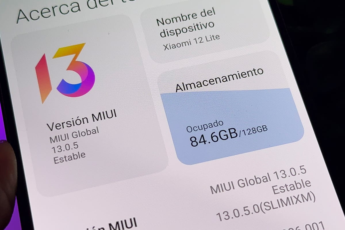 Xiaomi 12 Lite un almacenamiento de 128 GB, pero con una RAM de 8 GB que se puede extender hasta 3 GB más. (Foto: MAG - Rommel Yupanqui)