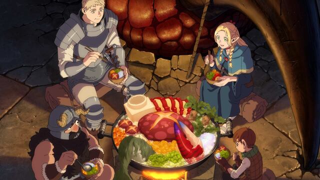 "Tragones y mazmorras" ("Dungeon Meshi") sigue a un grupo de aventureros gourmet. Se emite por Netflix cada semana.