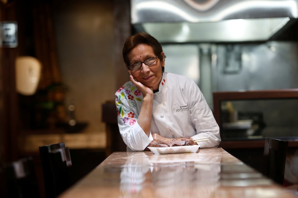 Doña Grimanesa Vargas, la dama de los anticuchos.