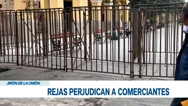 Protestas en Lima: comerciantes del Jirón de la Unión afectados por colocación de rejas | VIDEO