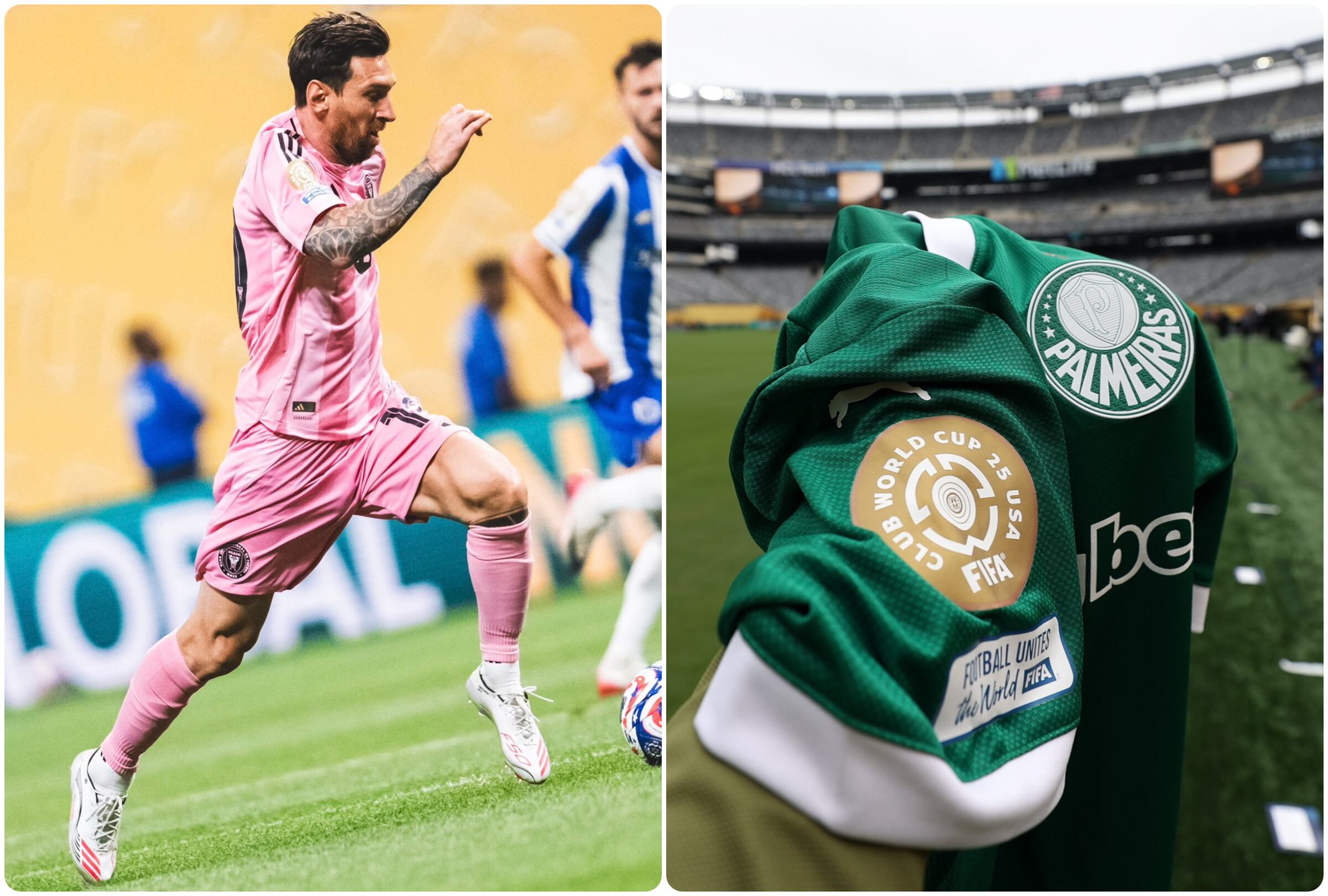 Inter Miami vs. Palmeiras será uno de los duelos más vibrantes de la fase de grupos del Mundial de Clubes 2025, con Lionel Messi en escena. (Foto: Inter Miami / Palmeiras)