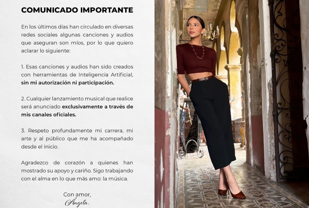 A través de un "comunicado importante" en sus plataformas, Ángela Aguilar ha querido aclarar ciertos bulos. | Crédito: Instagram angela_aguilar_