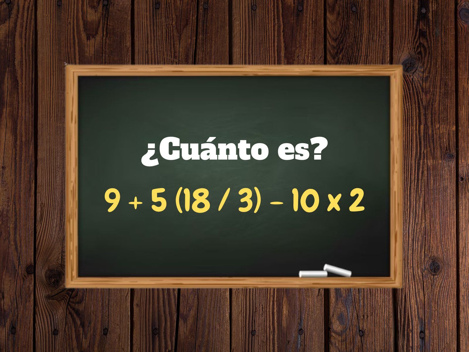 Reto matemático: Tienes una oportunidad para resolver esta operación combinada. (Creación: Mag)