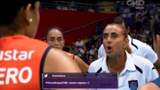 Natalia Málaga tuvo explosiva reacción con voleibolista [VIDEO]