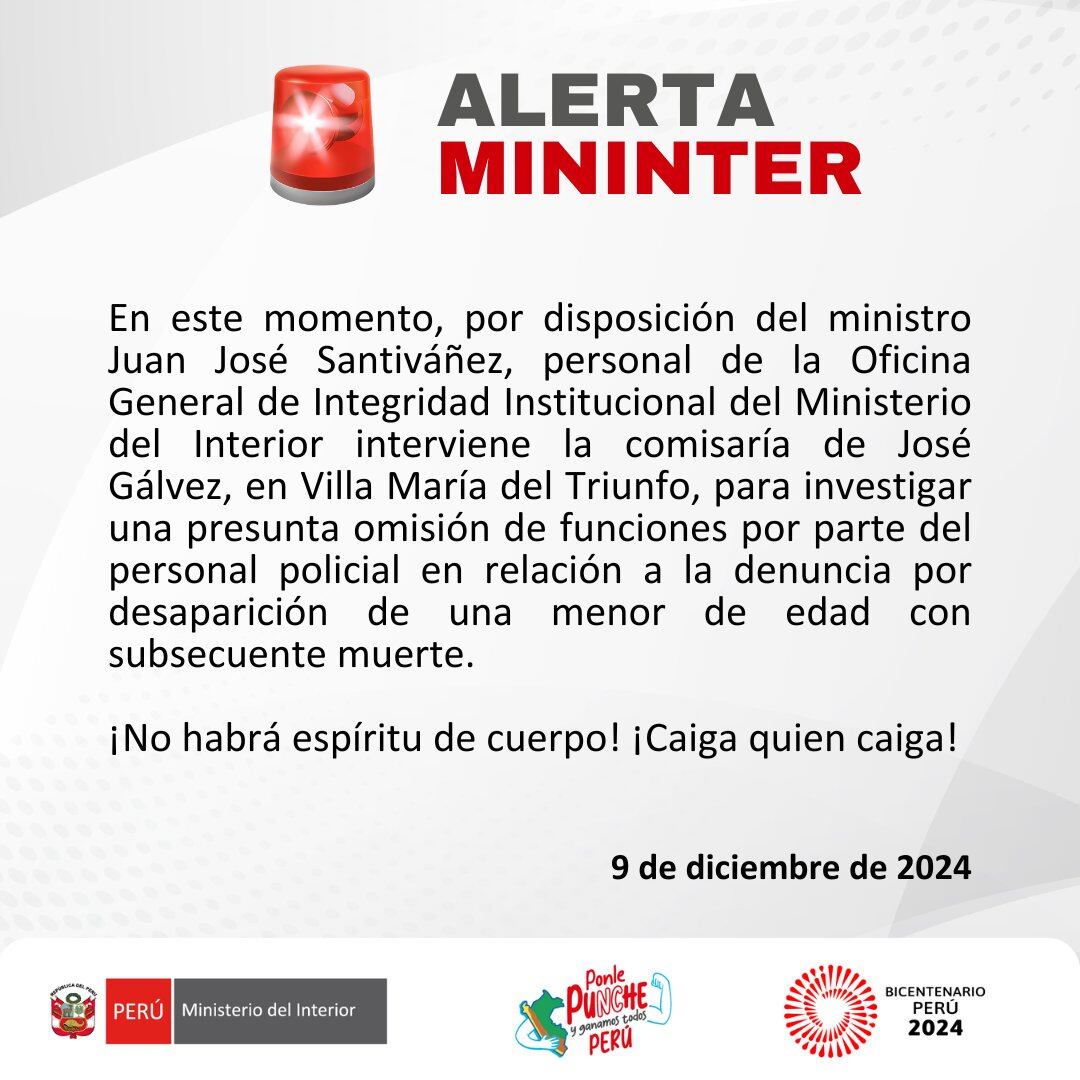 Comunicado oficial.
