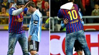 Lionel Messi fue besado en la cabeza por hincha en triunfo de Argentina
