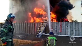 Incendio en refinería de petróleo en Rusia tras ataque con drones ucranianos