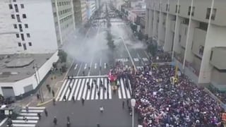 Huelga de maestros: el momento en que se iniciaron los disturbios en Av. Abancay
