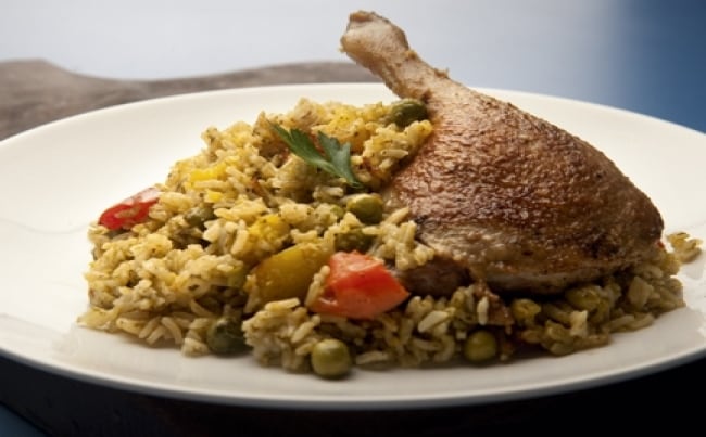 Arroz con pato borracho