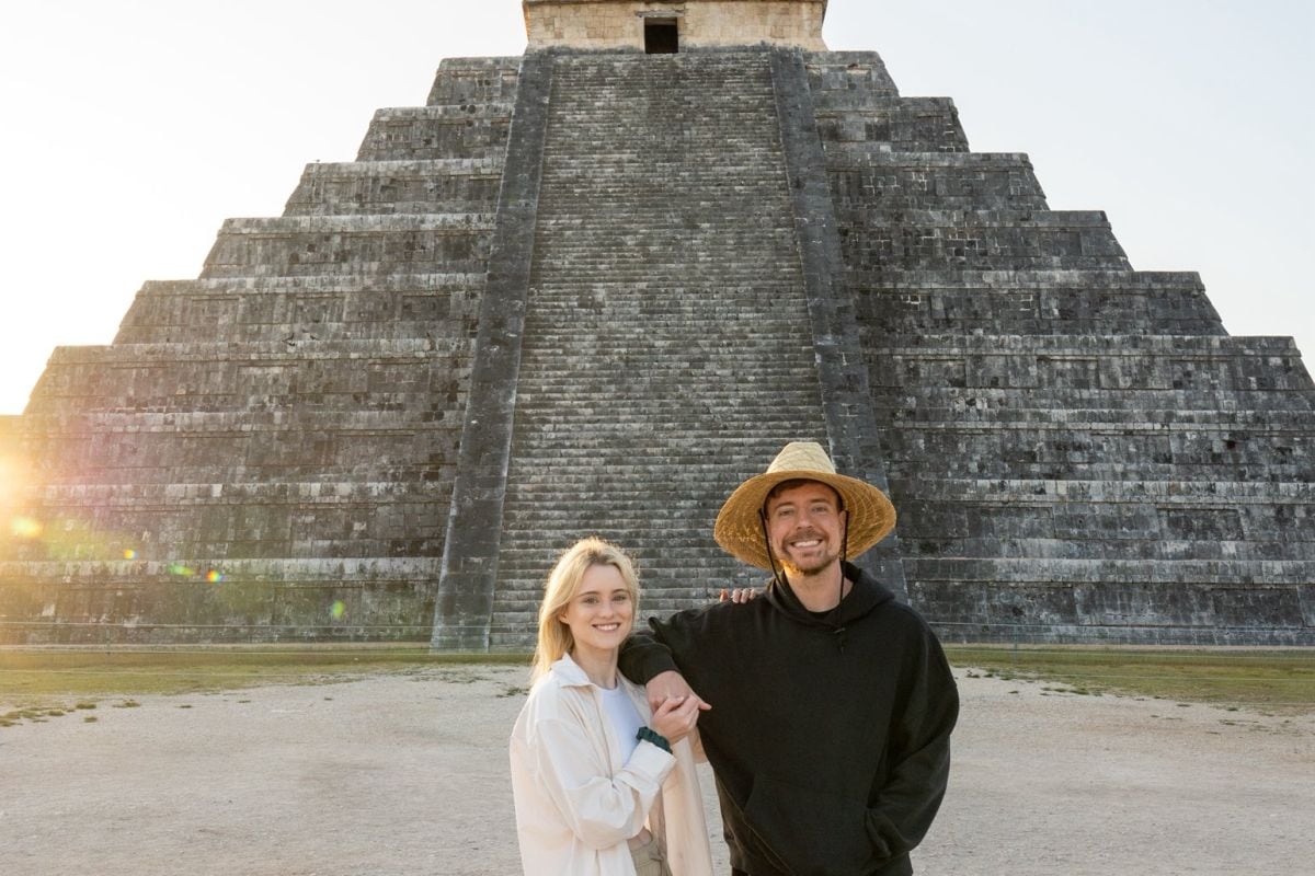 MrBeast visitó México para explorar varios templos mayas.