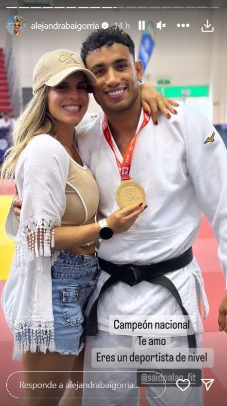 Said Palao se coronó campeón nacional de Judo y Alejandra Baigorria le dedicó emotivo mensaje. (Foto: Captura de IG)