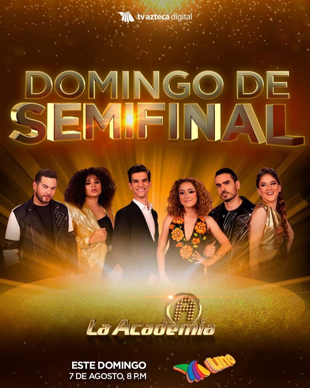 Afiche promocional de"La Academia 2022" que anuncia los conciertos que se realizarán el domingo 7 de agosto (Foto: Azteca Uno)