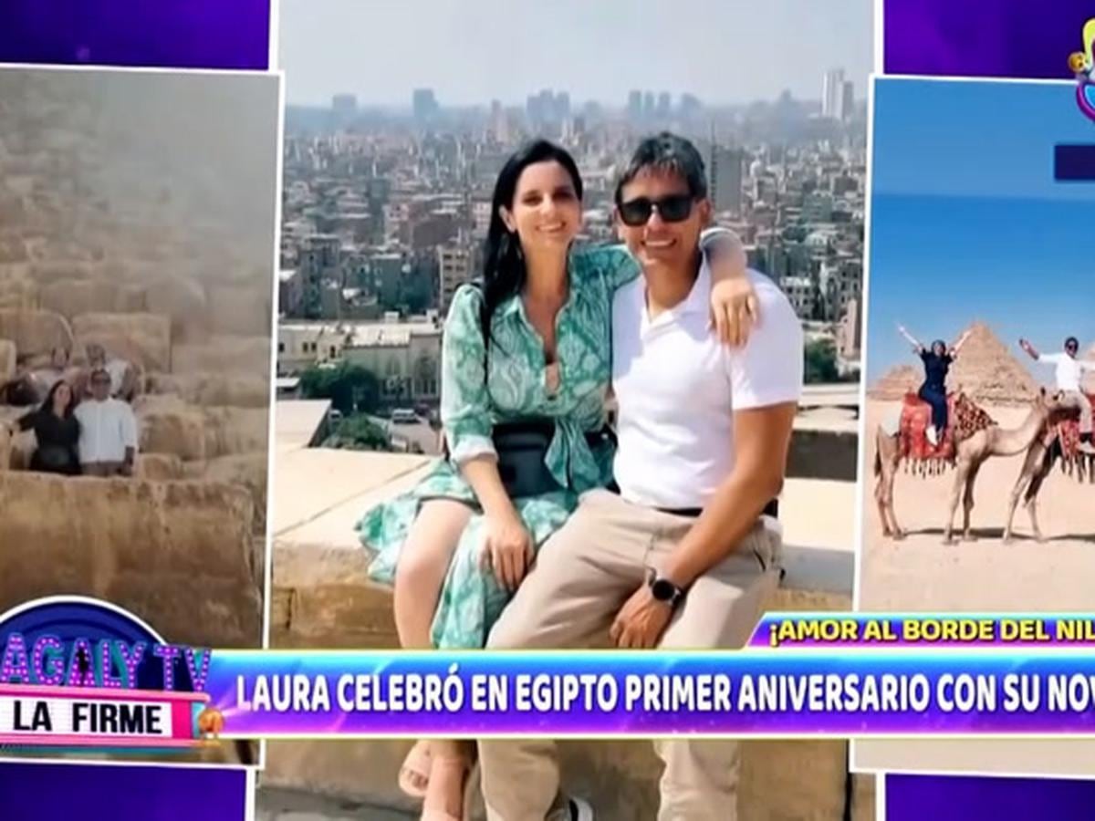 Laura Borlini y Renzo cuando viajaron a Egipto en el mes de octubre de 2022. (Foto: Captura TV).