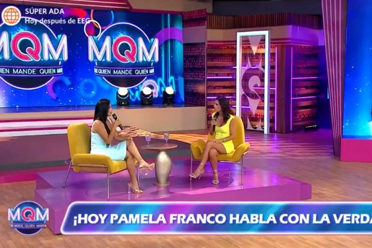 Pamela Franco en entrevista con María Pía. (Foto: Captura/MQM)