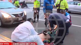 Cercado de Lima: trabajador municipal fue atropellado cuando se desplazaba en bicicleta | VIDEO 