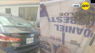 “Merecen una multa”: taxista denuncia que cartel de propaganda electoral cayó sobre su vehículo