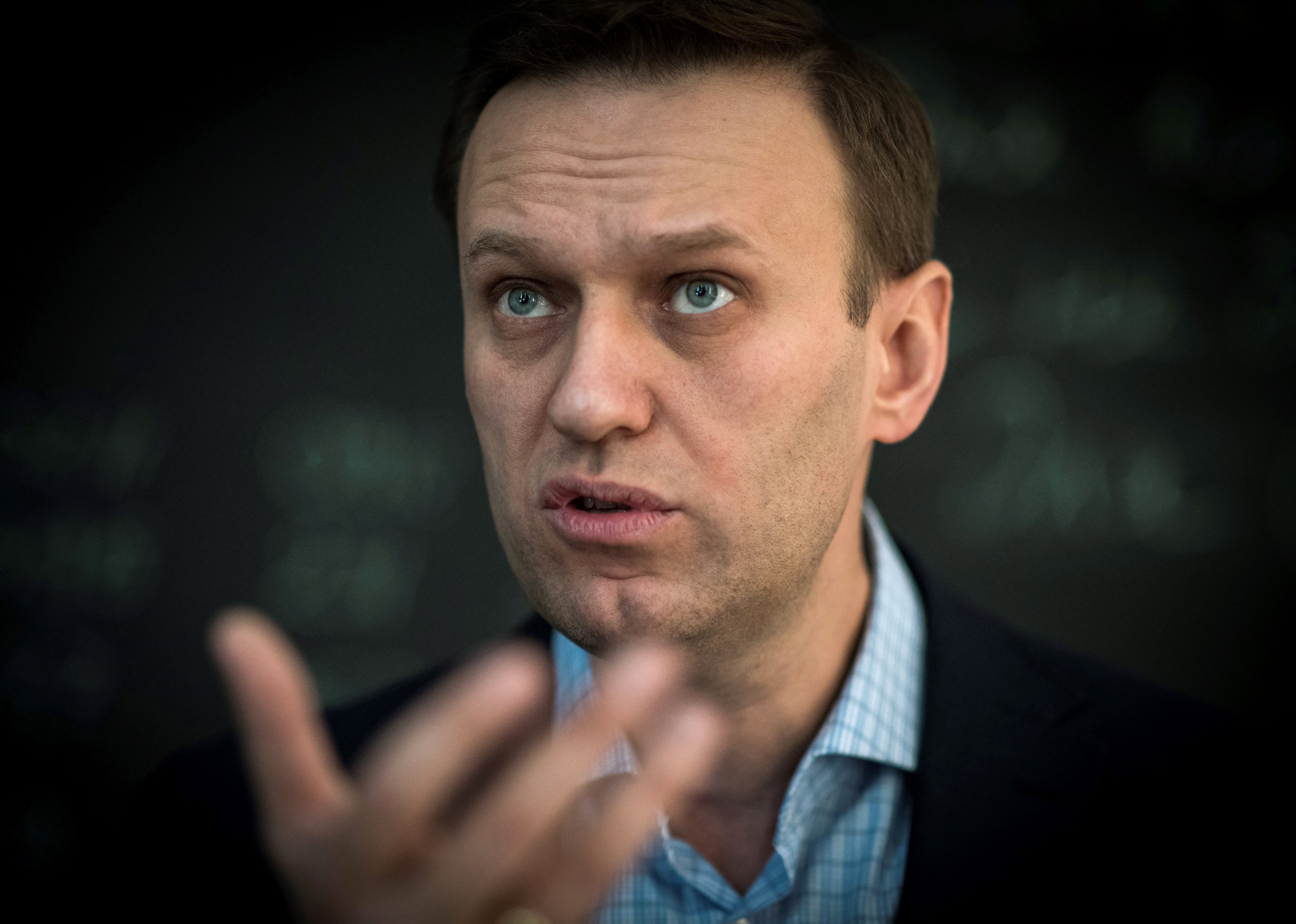 El líder de la oposición rusa Alexei Navalny habla durante una entrevista con la AFP en Moscú el 16 de enero de 2018. (Foto de Mladen ANTONOV / AFP).