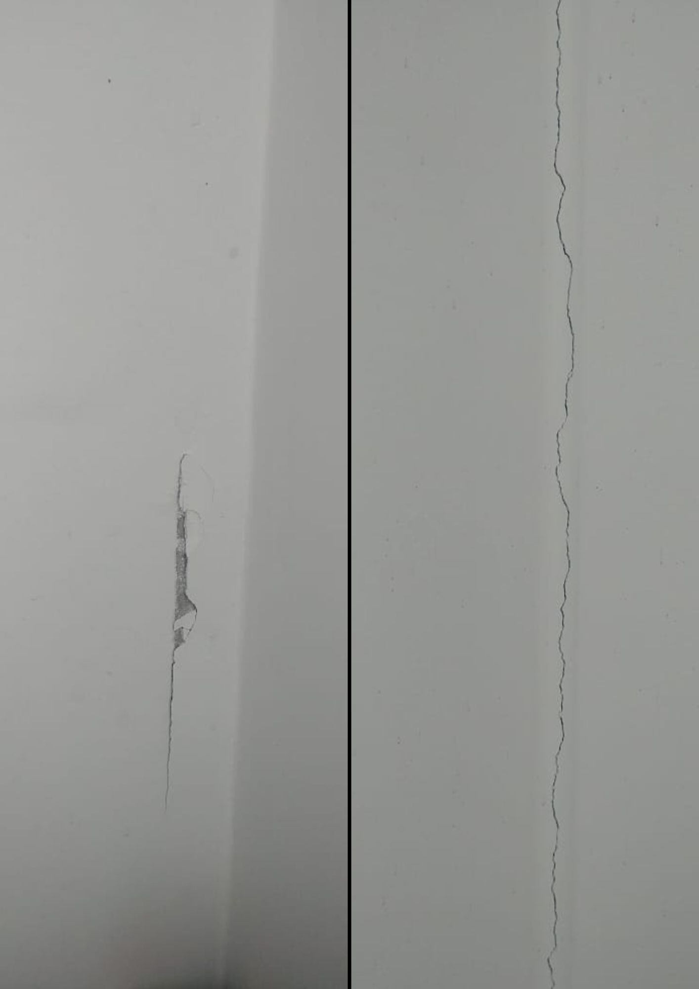 Grietas en un departamento del edificio Champagnat. Foto: Fuentes de El Comercio.