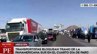 Arequipa: transportistas de carga pesada que acatan paro exigen la presencia del presidente Pedro Castillo 