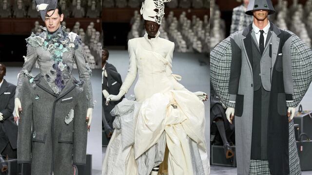 Firma Thom Browne sorprende con looks insólitos en su primer desfile de Alta Costura