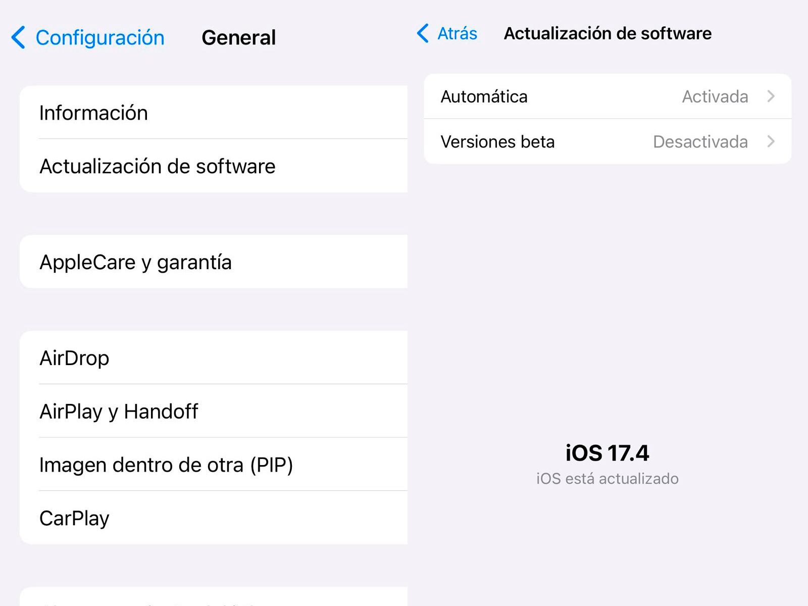 WHATSAPP | De igual manera chequea dentro de tu iPhone qué software tienes a través de los Ajustes. (Foto: MAG - Rommel Yupanqui)