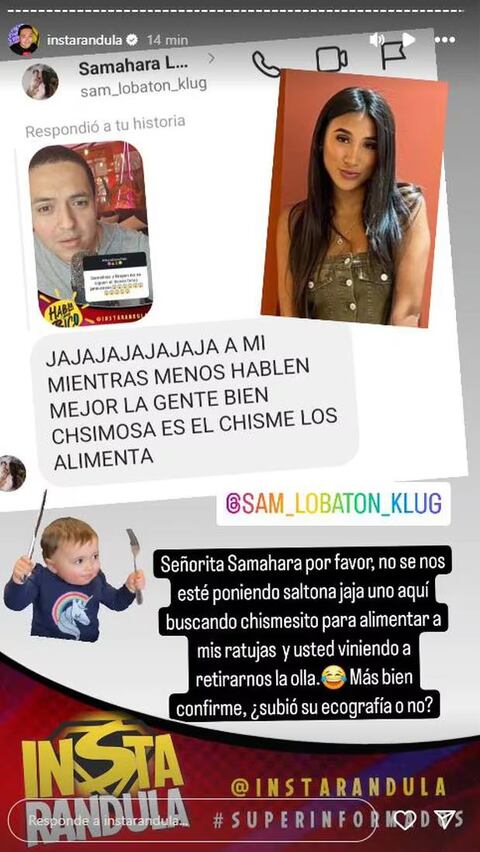 Samu se contacta con Samahara Lobatón para conocer si está embarazada. (Captura)