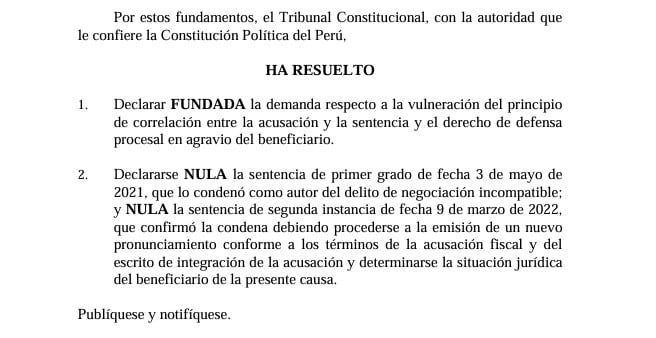 Sentencia de Tc a favor de Jorge Velásquez