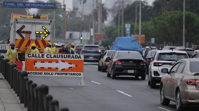 Obras de la Línea 2 y el Metropolitano causan tráfico intenso en el acceso a la Vía Expresa