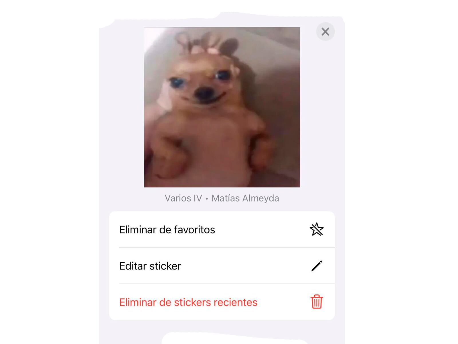 WHATSAPP | Cuando pulses sobre cualquier sticker, aparecerá un menú en la parte inferior donde debes presionar en "Editar sticker". (Foto: MAG - Rommel Yupanqui)