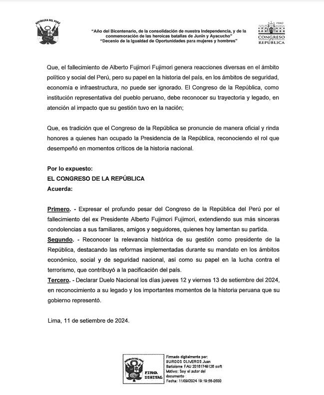 Proyecto enviado por el congresista Juan Burgos. (Foto: Congreso)