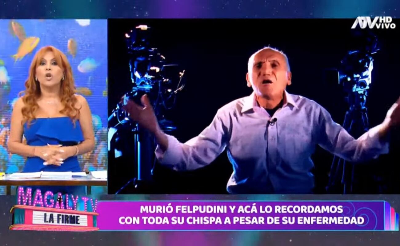 Magaly Medina se mostró muy afectada por el fallecimiento del popular 'Felpudini'. Foto: Magaly TV La Firme