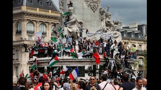 Se manifiestan contra Israel en marcha prohibida en París