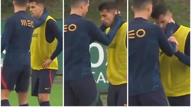 Cristiano Ronaldo bromeó con Cancelo, pero el lateral se molestó: hay tensión en Portugal | VIDEO