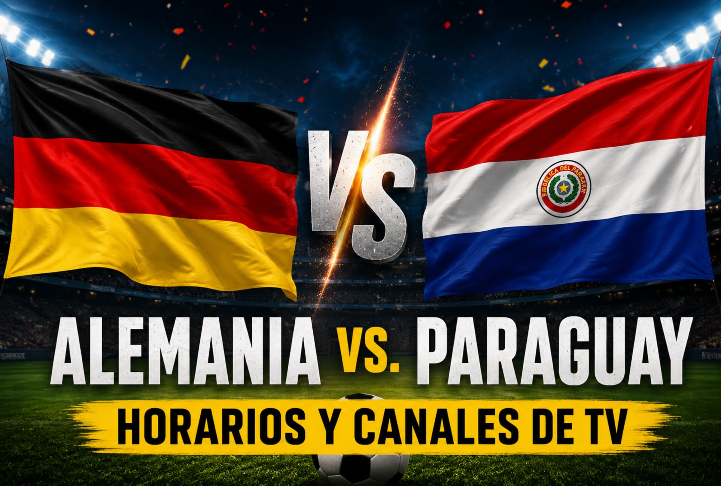 Alemania y Paraguay se enfrentan este lunes 29 de junio por los 16avos de final del Mundial de Fútbol 2026. (Foto: Imagen creada por Mix usando Gemini)