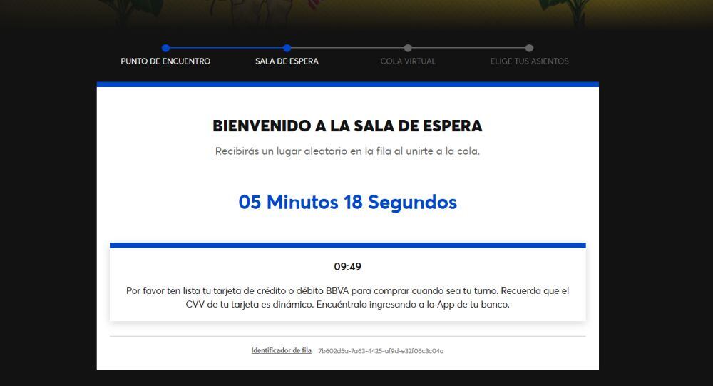 Así inició la cola virtual para el concierto de Bad Bunny en Lima. (Foto: Captura de video)