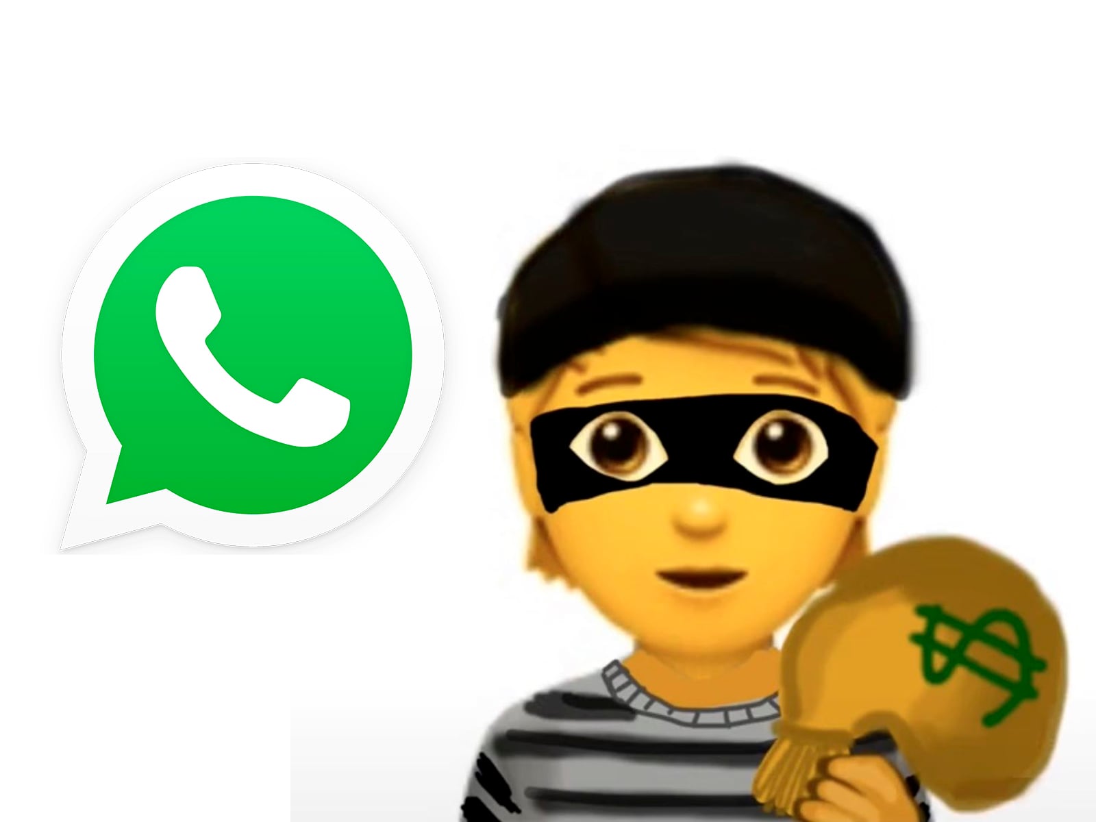 WHATSAPP | De esta manera podrás tener al emoji del ladrón en WhatsApp y utilizarlo cuando quieras. (Foto: Composición)