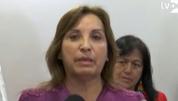 La presidenta Dina Boluarte indicó que la declaratoria de estado de emergencia en SJL y SMP no es una medida improvisada | Foto: Captura TV Perú