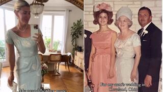 Su abuela falleció y le rindió un homenaje con el vestido que usó hace 60 años