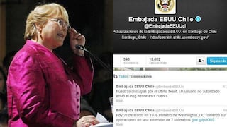 "Bachelet, Bachelet ¿No hay otras noticias?", tuiteó embajada de EE.UU. en Chile
