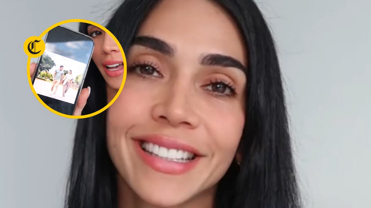 Vania Bludau utiliza foto de Christian Domínguez para promocionar app: "Lo que no sirve se elimina" | Foto: TikTok / Composición EC