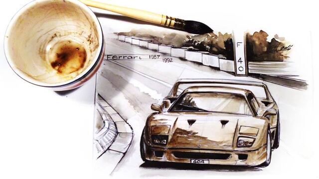 Día del Café Peruano: Dibuja autos usando café [FOTOS]