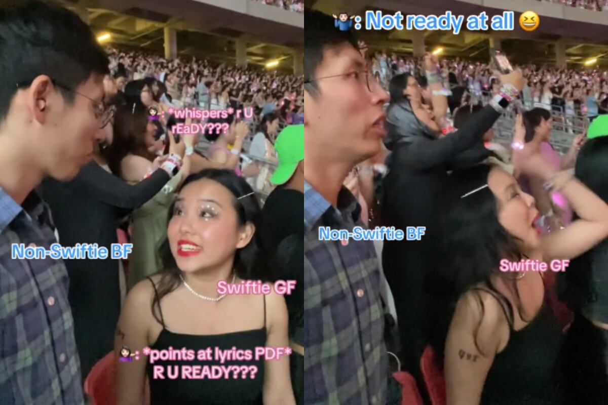 Pese a que no es swiftie, joven cantó temas de Taylor Swift para complacer a su novia. (Foto: TikTok/@ehlisen).