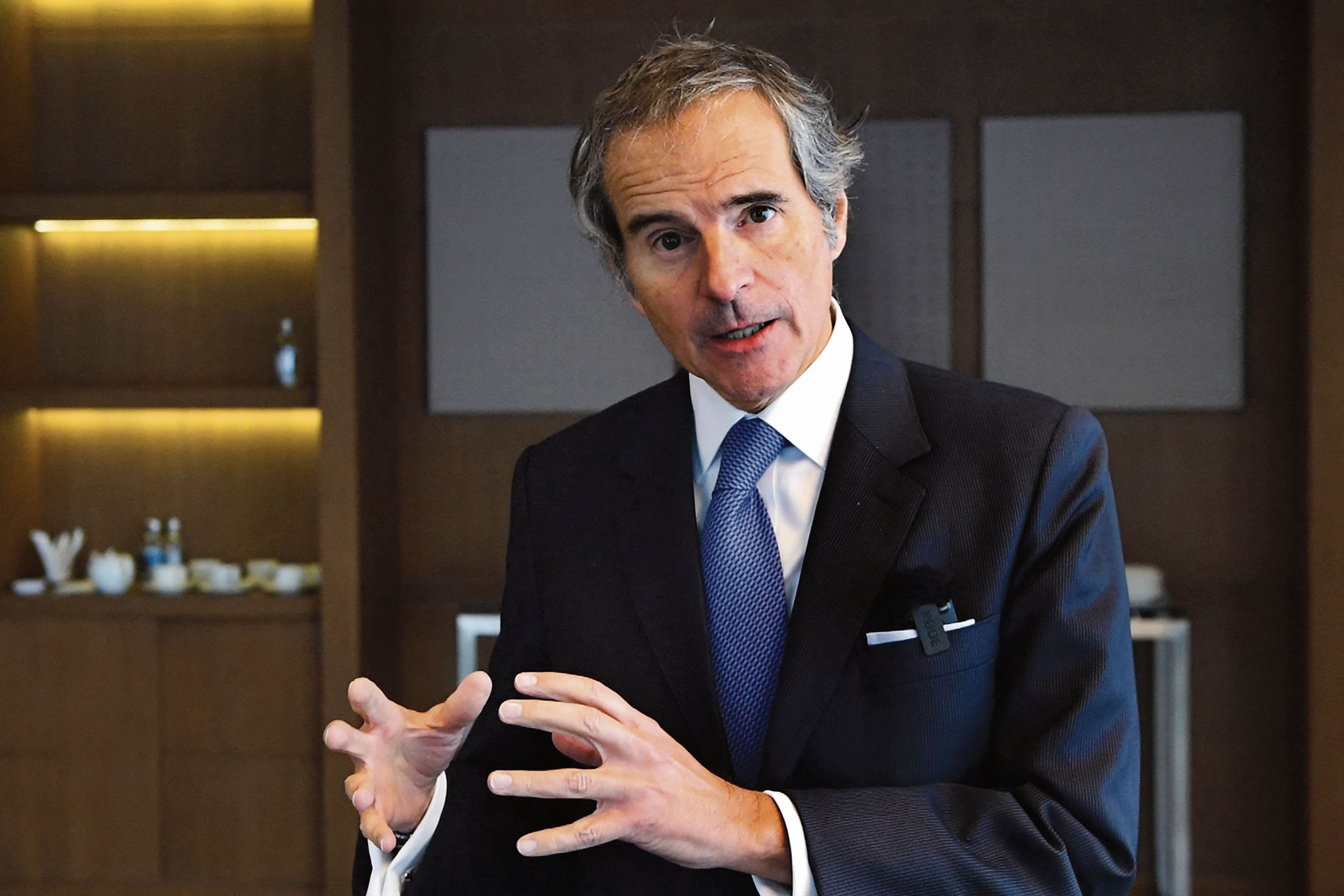 El director del Organismo Internacional de Energía Atómica (OIEA), Rafael Grossi. (Foto: Olga MALTSEVA / AFP)